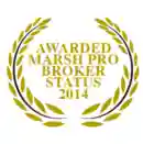 Awarded marsh Pro Broker Status 2014